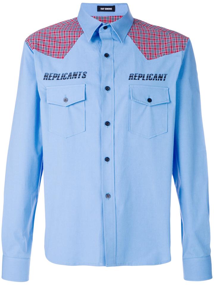 Raf Simons Replicants Logo Shirt - Blue