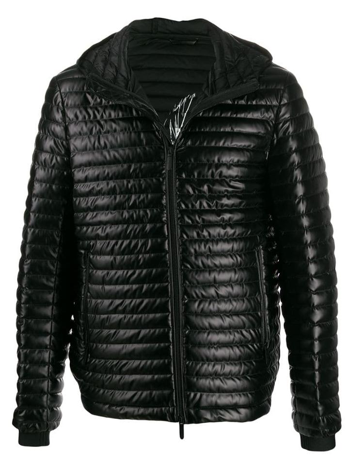 Emporio Armani Padded Hooded Jacket - Black