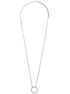 Rosa Maria Pavé Circle Pendant Necklace - Silver