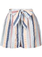 Ulla Johnson Stripe Belted Shorts - Blue
