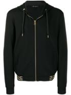 Versace Greca Border Zipped Hoodie - Black