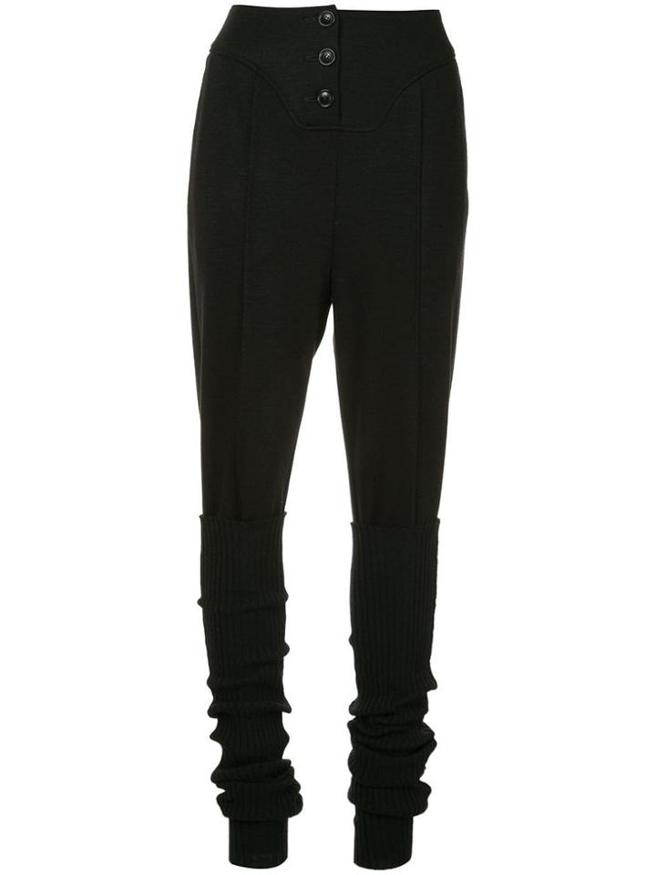 Muller Of Yoshiokubo Leg Warmer Tapered Trousers - Black