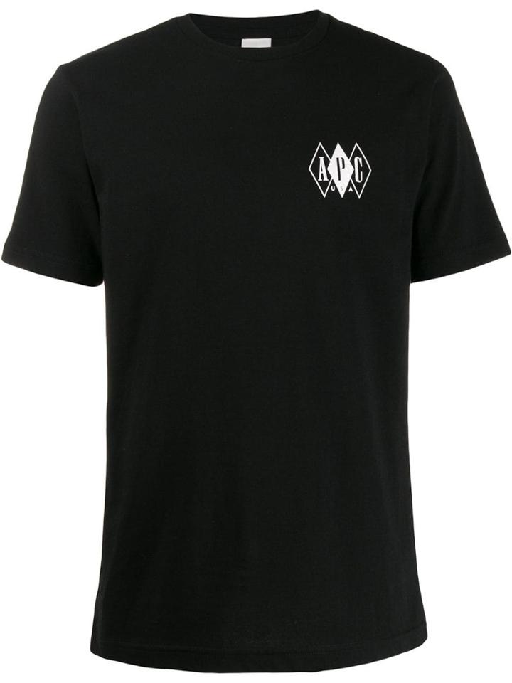 A.p.c. Contrast Print T-shirt - Black