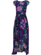 Liu Jo Floral Print Asymmetric Dress - Purple
