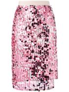 Mm6 Maison Margiela Sequinned Wrap Skirt - Pink & Purple