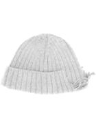 Diesel Distressed Knitted Hat - Grey