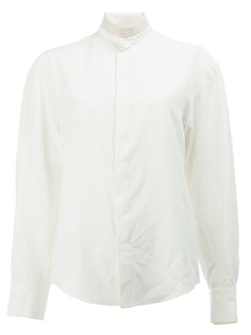 Grace Wales Bonner - Knitted Collar Shirt - Unisex - Silk/cork - 48, White, Silk/cork
