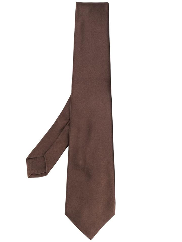 Kiton Silk Tie - Brown