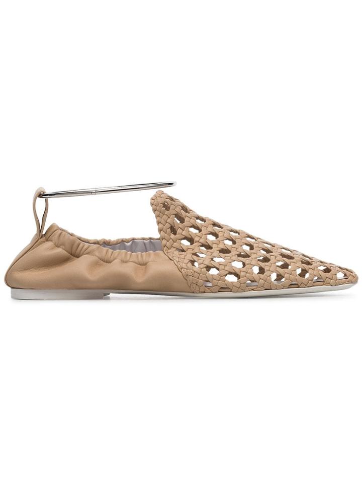 Jil Sander Woven Loafers - Neutrals