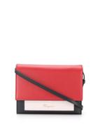 Salvatore Ferragamo Contrast Foldover Crossbody Bag - Red