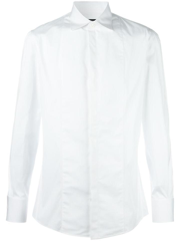 Dsquared2 Dean Collar Shirt, Men's, Size: 50, White, Cotton/spandex/elastane