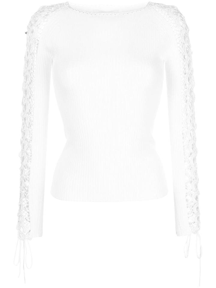 Jonathan Simkhai Crochet Sleeve Jumper - White