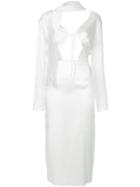 Materiel Front Cut Out Dress - White