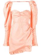 Alessandra Rich Textured Print Dress - Pink