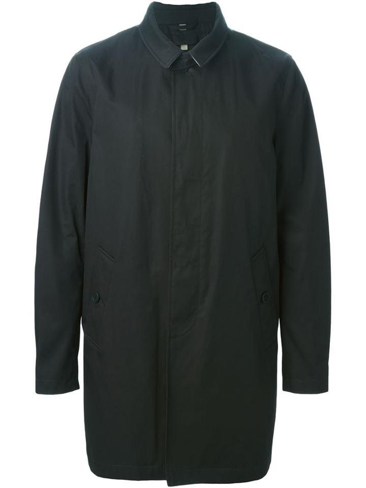 Burberry Brit Single Breasted Coat, Men's, Size: Medium, Black, Cotton