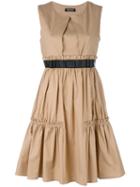 Twin-set Flared Dress, Women's, Size: 44, Brown, Cotton/spandex/elastane