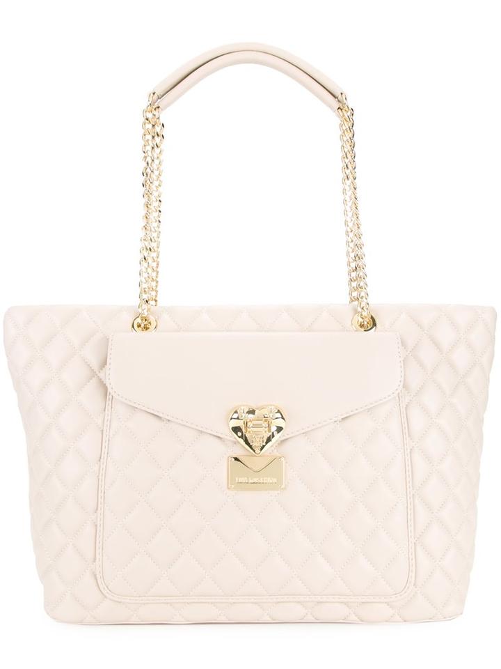 Love Moschino Quilted Shoulder Bag, Women's, Nude/neutrals, Polyurethane