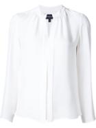 Derek Lam Band Collar Shirt, Women's, Size: 36, White, Silk