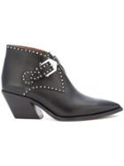 Givenchy Studded Buckle Ankle Boots - Black