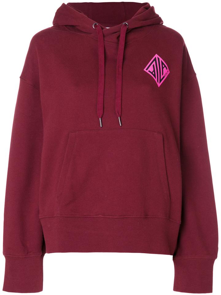 Lala Berlin Logo Print Hoodie - Red