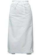 Sacai Pleat Detail Mid-length Skirt - Grey