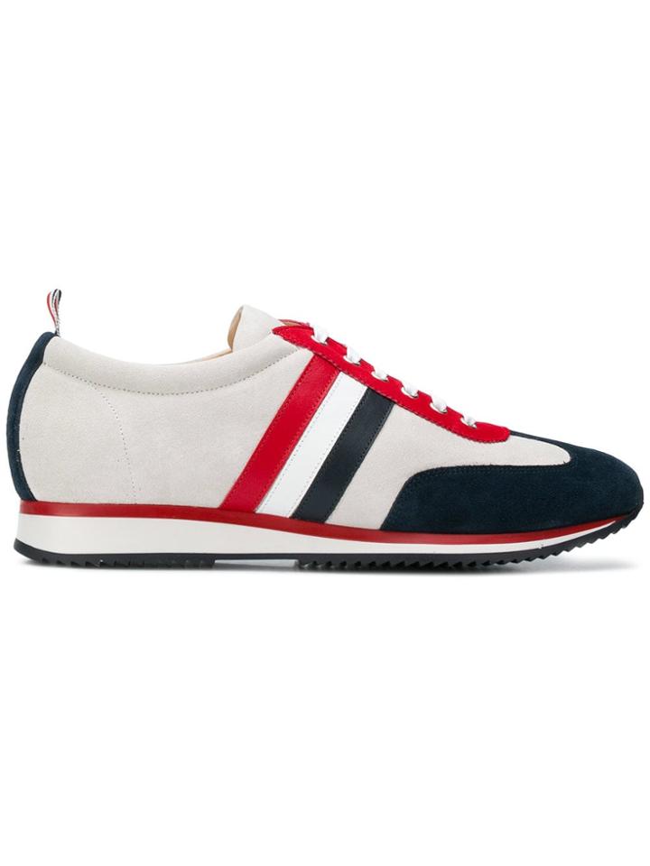 Thom Browne Tricolour Runner Sneakers - Grey