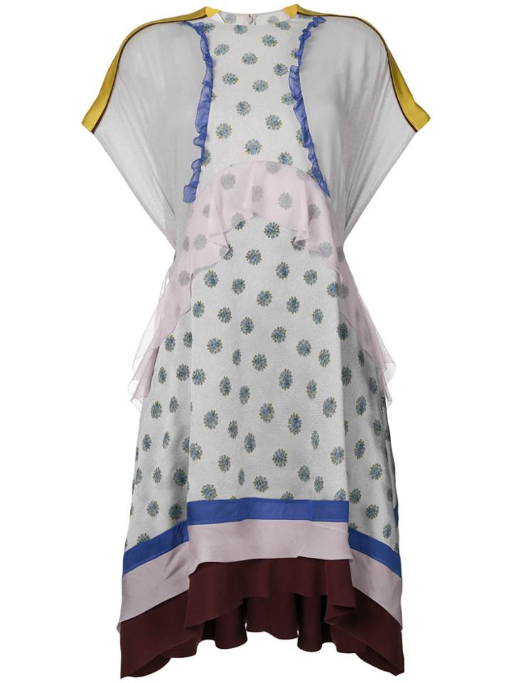 Valentino Bouquet Print Dress - Grey