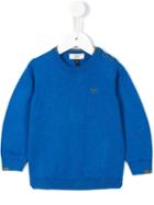 Armani Junior Round Neck Jumper, Toddler Boy's, Size: 12 Mth, Blue