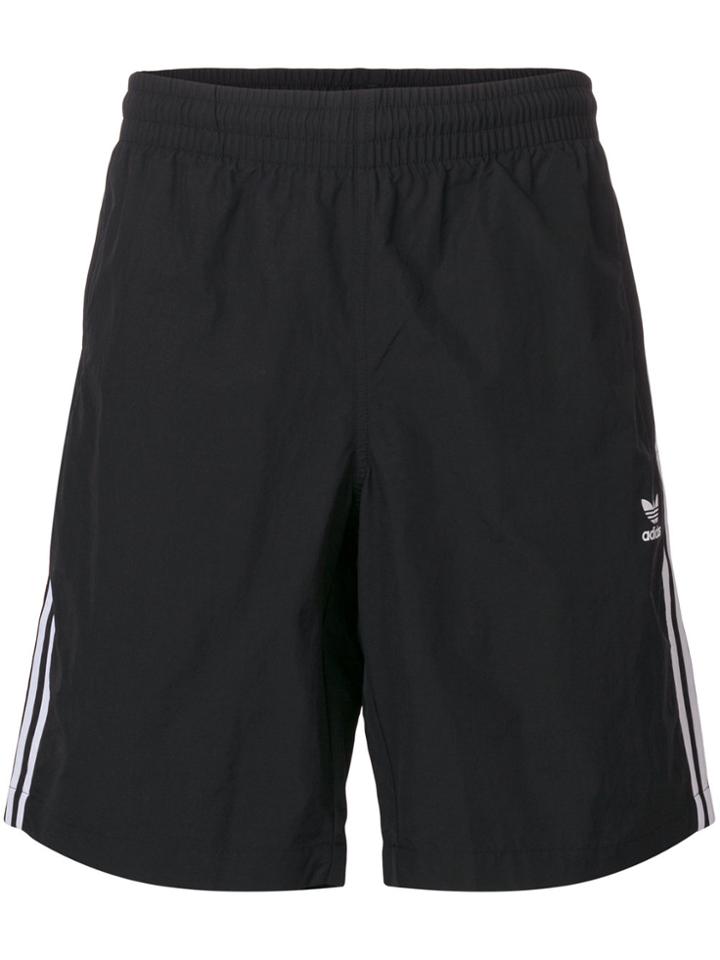 Adidas Signature Stripe Swim Shorts - Black