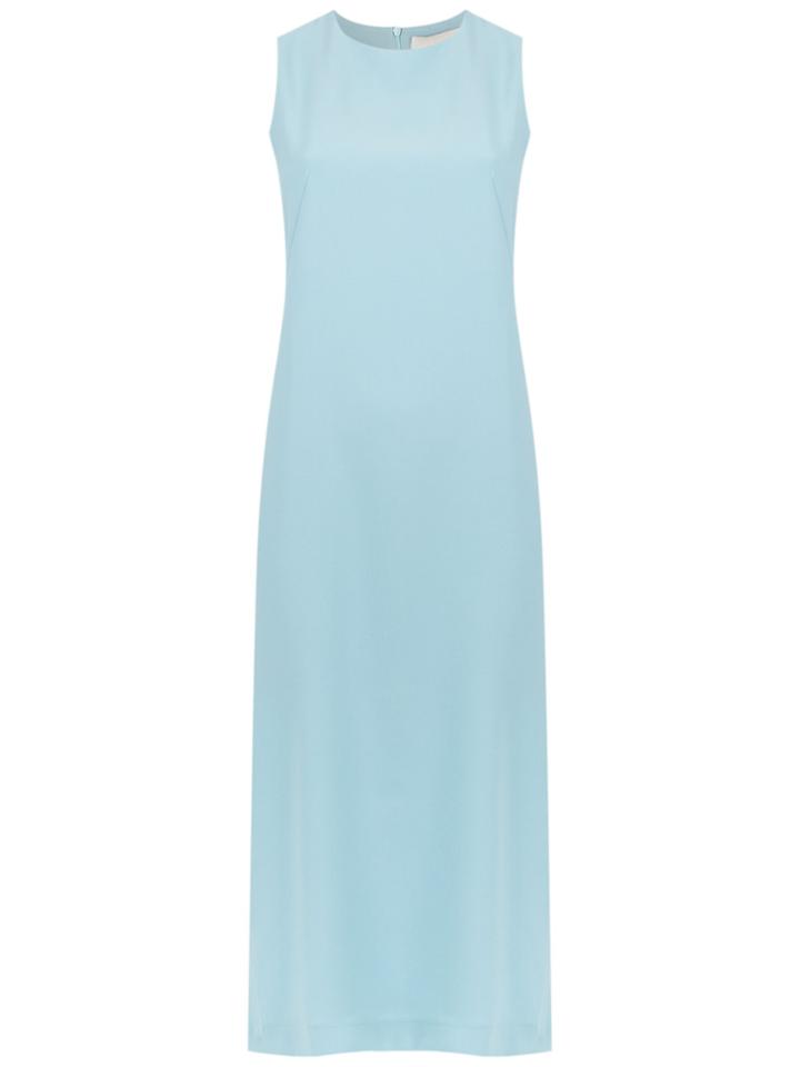 Egrey Round Neck Midi Dress - Blue