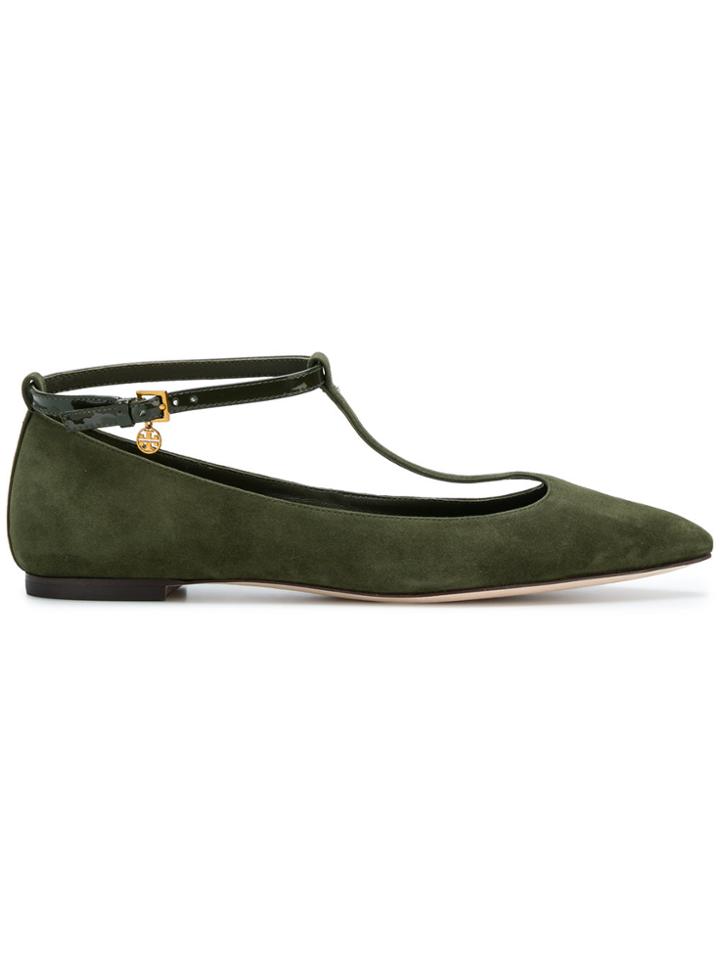 Tory Burch Mary Jane Ballerina Shoes - Green
