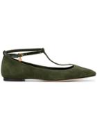 Tory Burch Mary Jane Ballerina Shoes - Green