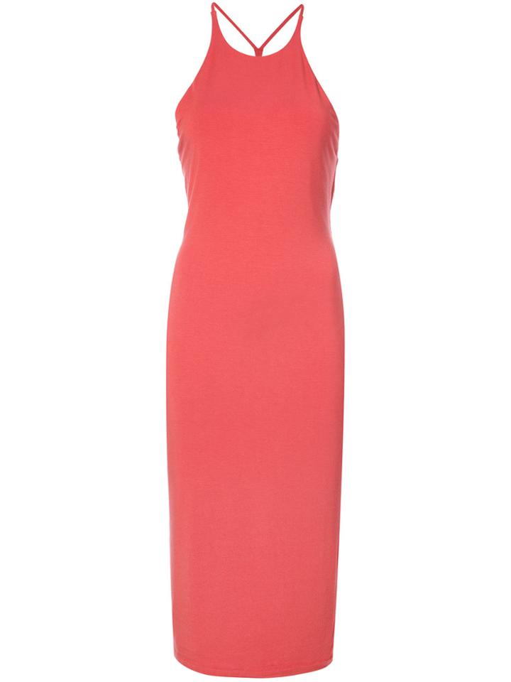 T By Alexander Wang Sleeveless Fitted Dress - Red