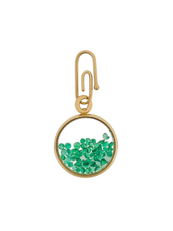 Aurelie Bidermann Chivoir Emeralds Pendant/charm - Yellow & Orange
