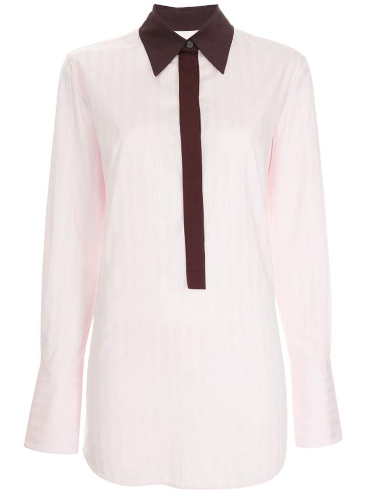Victoria Victoria Beckham Henley Contrast Collar Shirt - Pink