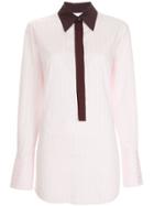 Victoria Victoria Beckham Henley Contrast Collar Shirt - Pink