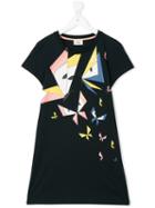 Fendi Kids - Geometric Butterfly Print T-shirt - Kids - Cotton - 14 Yrs, Blue