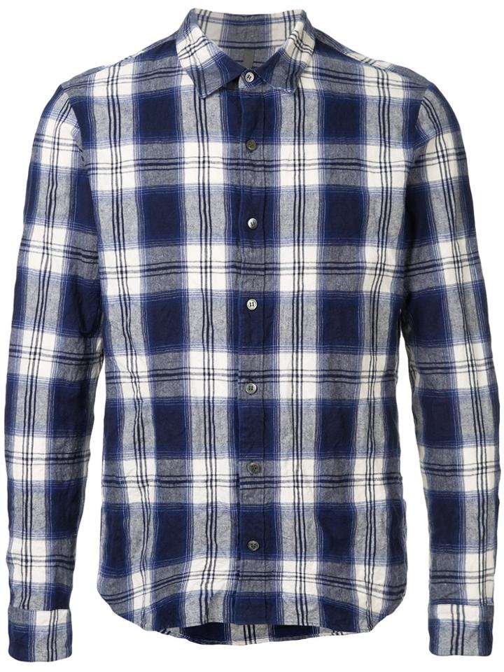 Kazuyuki Kumagai Checked Shirt - Blue