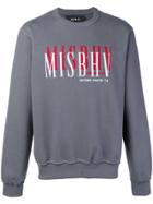 Misbhv Logo Embroidered Sweatshirt - Grey
