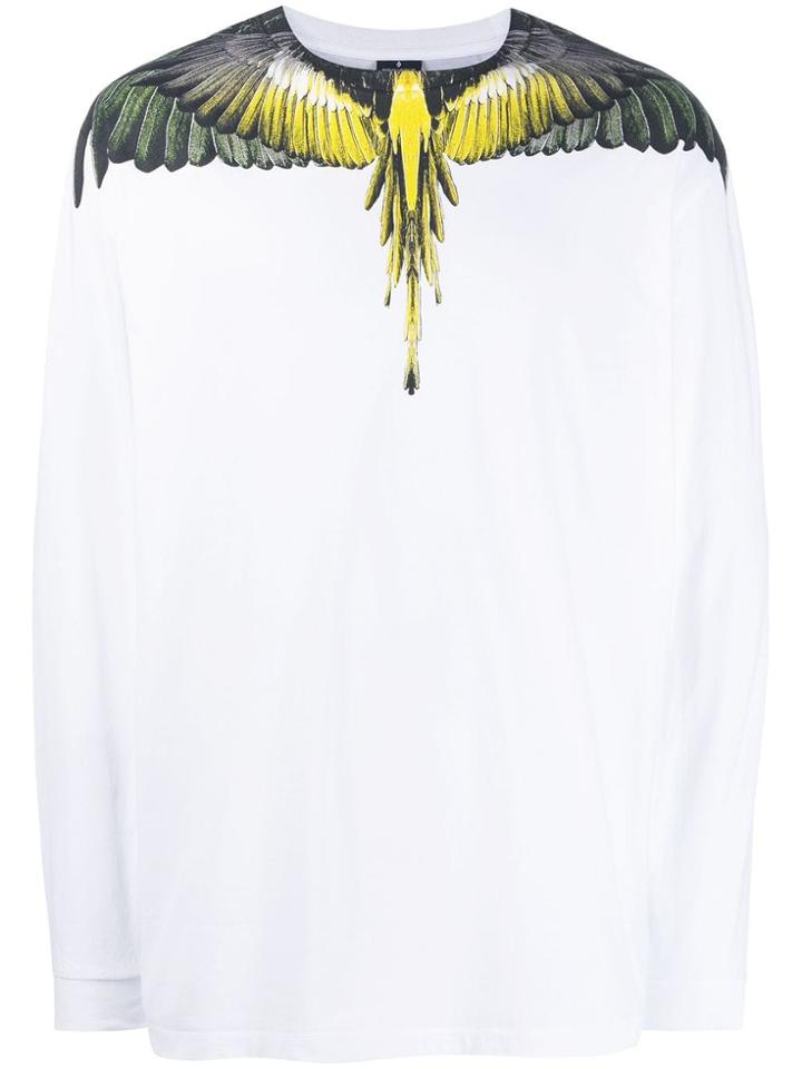 Marcelo Burlon County Of Milan Graphic Long Sleeved T-shirt - White