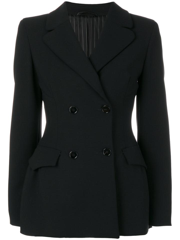 Ermanno Scervino Double Breasted Blazer - Black