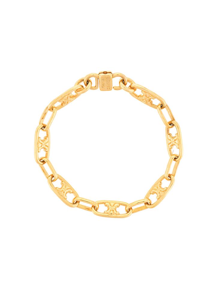 Céline Vintage Macadam Chain Bracelet - Metallic