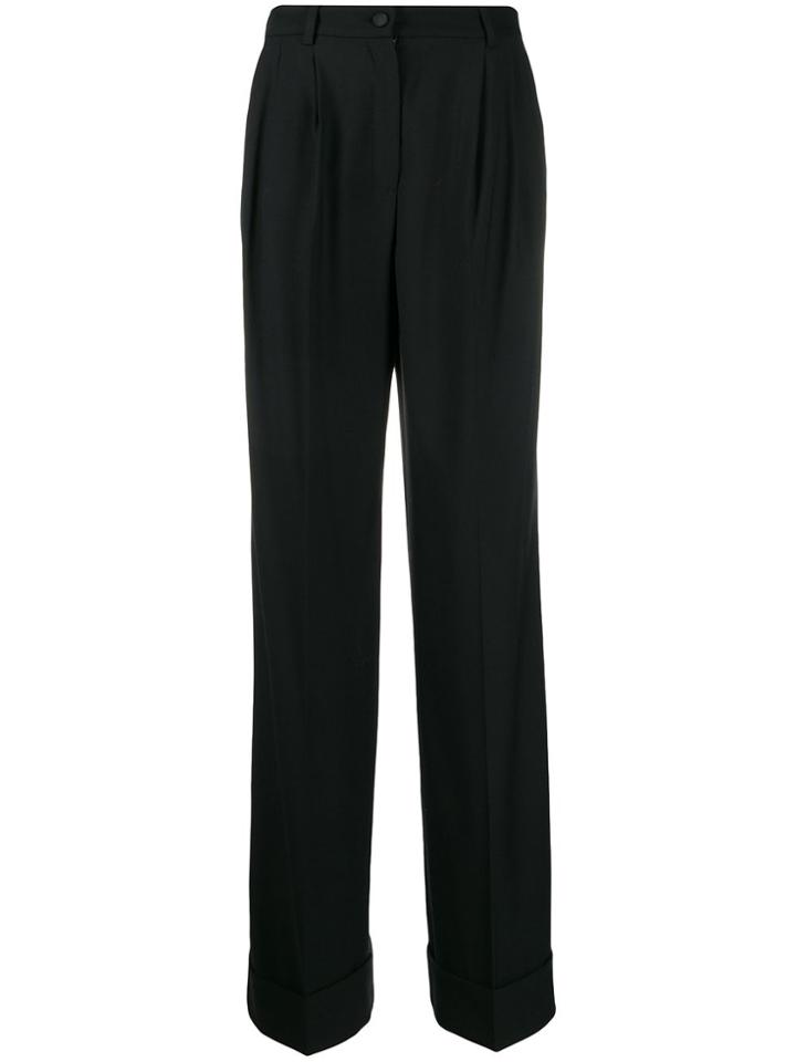 Dolce & Gabbana High-waisted Flared Trousers - Black