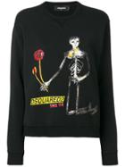 Dsquared2 Skeleton Print Sweatshirt - Black