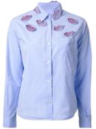 Jimi Roos 'kiss' Applique Shirt, Women's, Size: Medium, Blue, Cotton