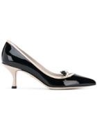 Dolce & Gabbana Bulldog Appliqué Pumps - Black