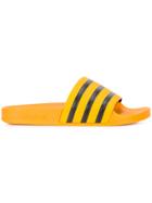 Adidas Striped Slides - Yellow & Orange