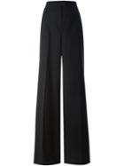 Msgm Wide Leg Trousers, Women's, Size: 46, Black, Polyester/virgin Wool