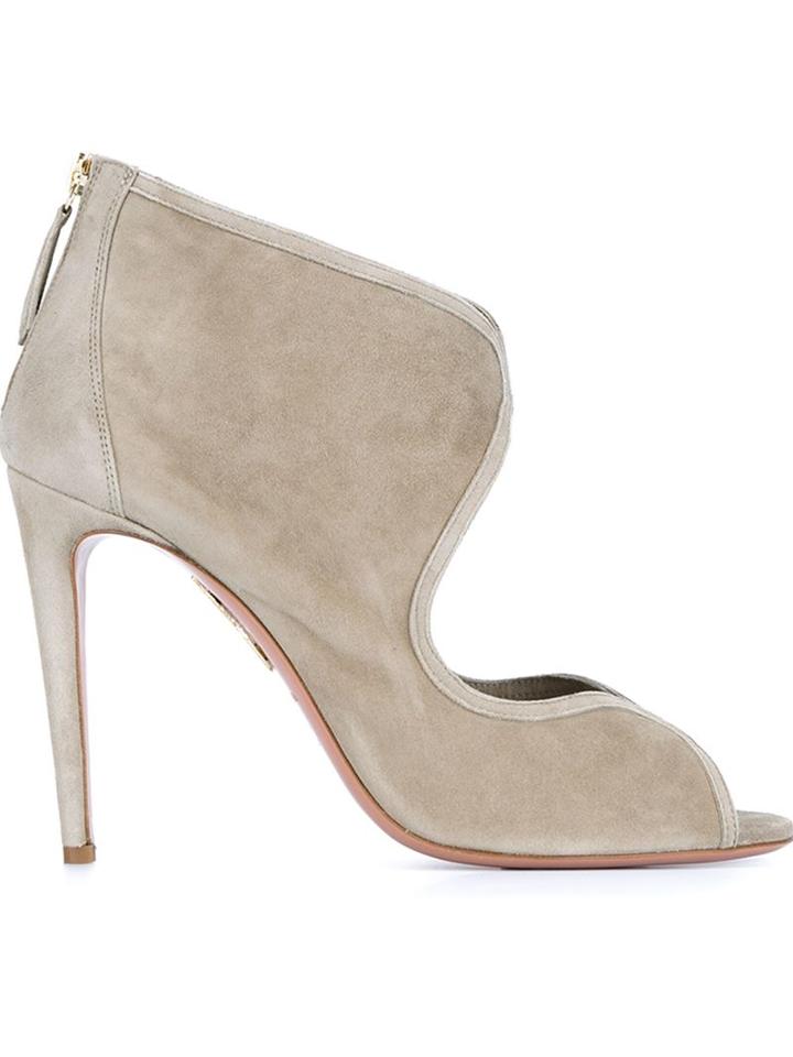 Aquazzura Bianca Sandals, Women's, Size: 40, Green, Leather/suede