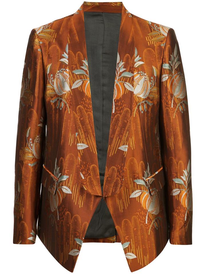 Triple Rrr Jacquard Blazer - Gold